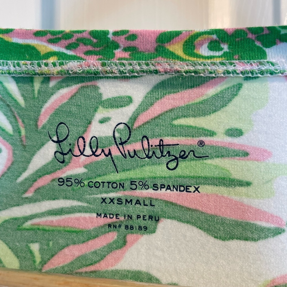 LILLY PULITZER V-neck Short-Sleeve Tee - XXS - Extra Extra Small - Picture 5 of 9